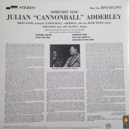 Cannonball Adderley : Somethin' Else (LP, Album, Mono, RE, RM, RP, 180)