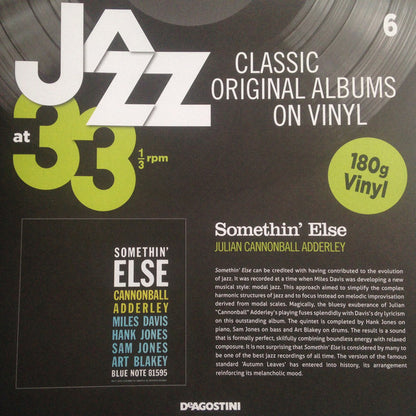 Cannonball Adderley : Somethin' Else (LP, Album, Mono, RE, RM, RP, 180)