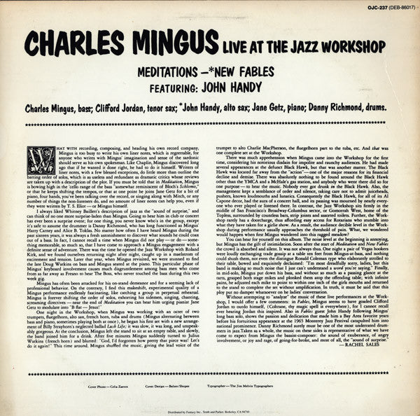 Charles Mingus : Right Now: Live At The Jazz Workshop (LP, Album, RE)