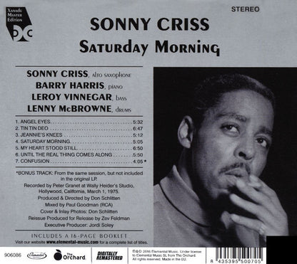 Sonny Criss : Saturday Morning (CD, Album, RE, RM)