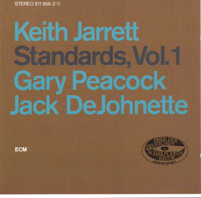 Keith Jarrett, Gary Peacock, Jack DeJohnette : Standards, Vol. 1 (CD, Album, RE)