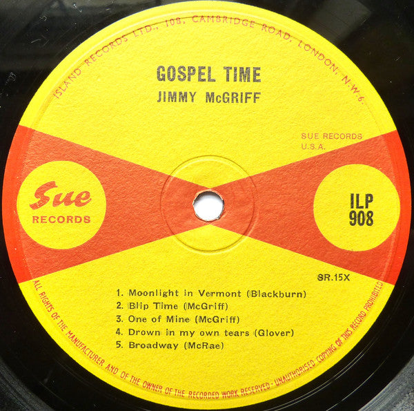 Jimmy McGriff : Gospel Time (LP, Album, Mono)