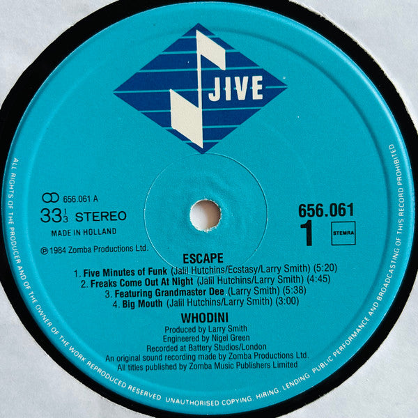 Whodini : Escape (LP, Album)