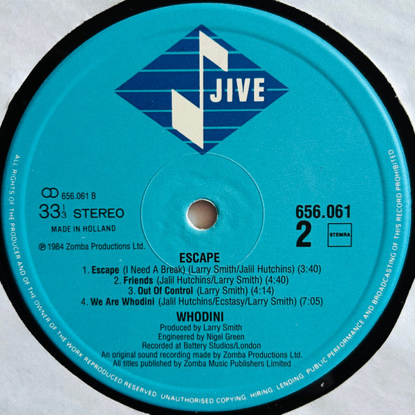 Whodini : Escape (LP, Album)