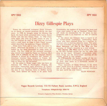 Dizzy Gillespie : Dizzy Gillespie And His Orchestra (7", EP)