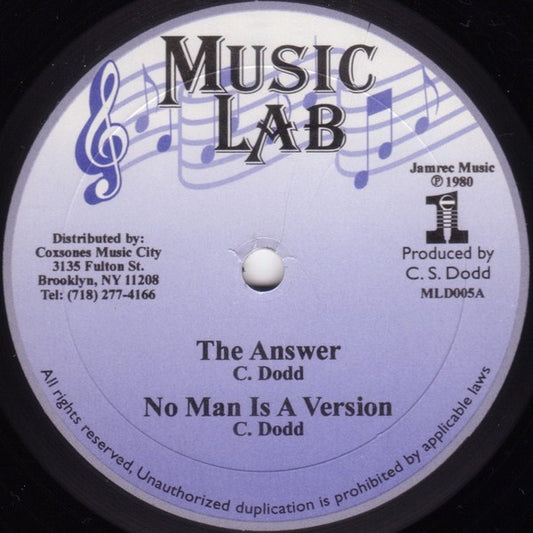Clement "Coxsone" Dodd : The Answer (10", RP)
