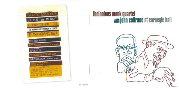 The Thelonious Monk Quartet With John Coltrane : At Carnegie Hall (CD, Album)