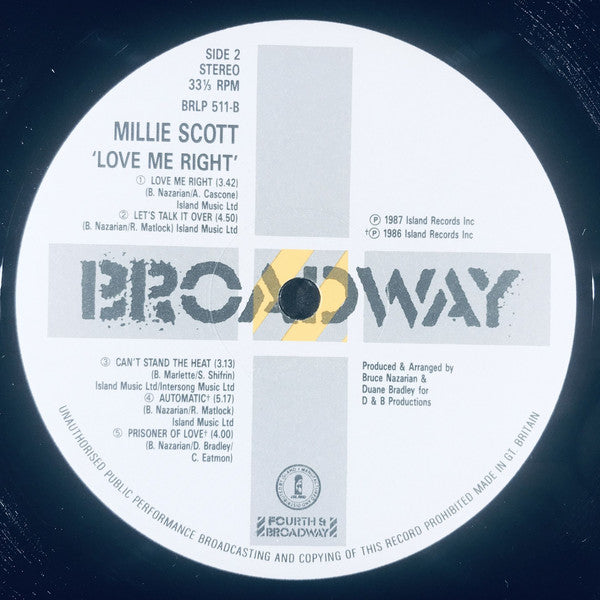 Millie Scott : Love Me Right (LP, Album)