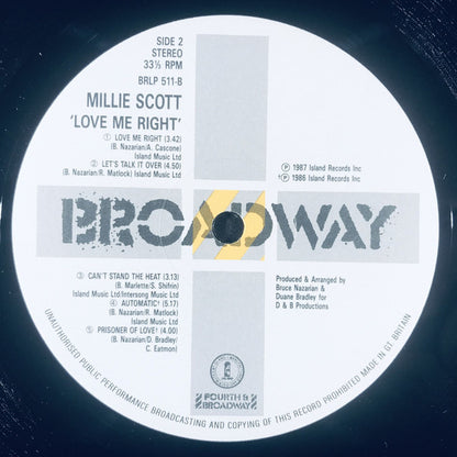 Millie Scott : Love Me Right (LP, Album)