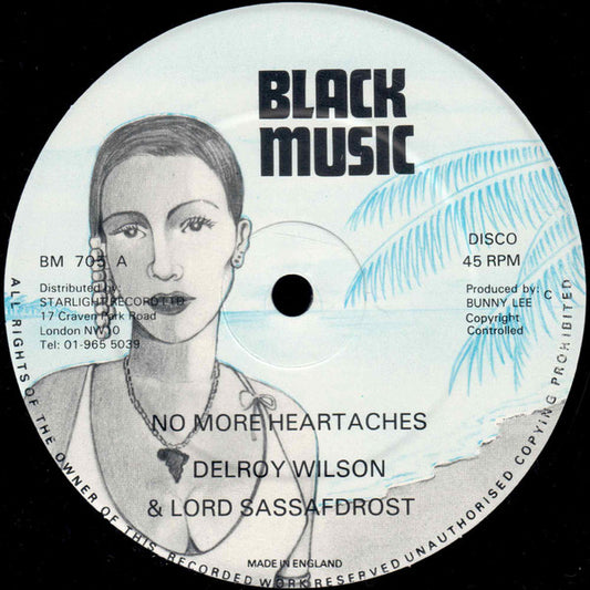 Delroy Wilson & Lord Sassafrass : No More Heartaches / The One Who Loves You (12", Maxi)