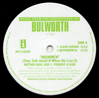 Method Man, KRS-One, Prodigy & Kam (2) : Bulworth (They Talk About It When We Live It) (12")