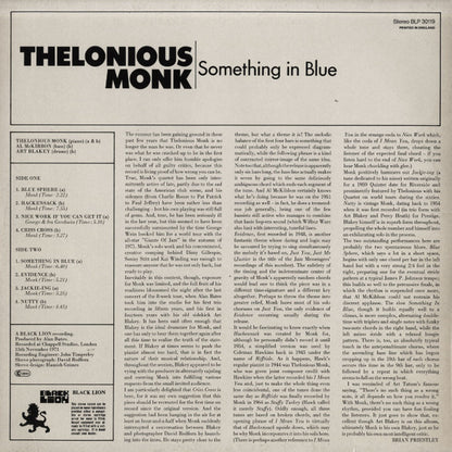 Thelonious Monk : Something In Blue (LP, Album)