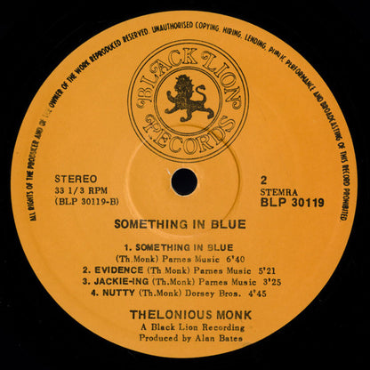 Thelonious Monk : Something In Blue (LP, Album)
