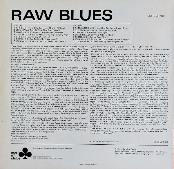 Various : Raw Blues (LP, RE)