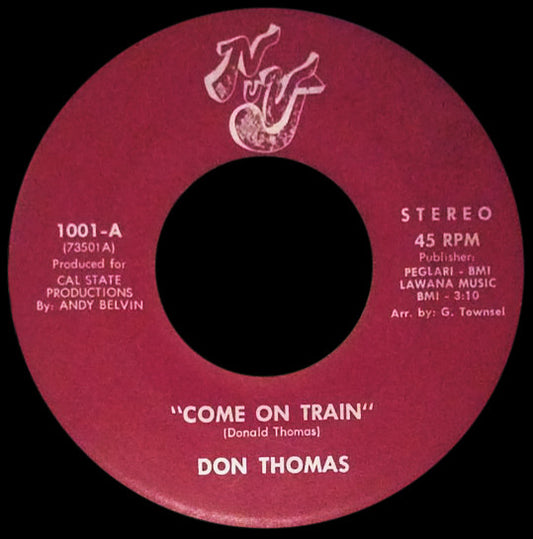 Don Thomas : Come On Train (7", Single, RP, Unofficial)