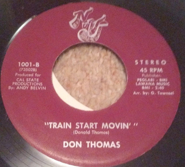 Don Thomas : Come On Train (7", Single, RP, Unofficial)