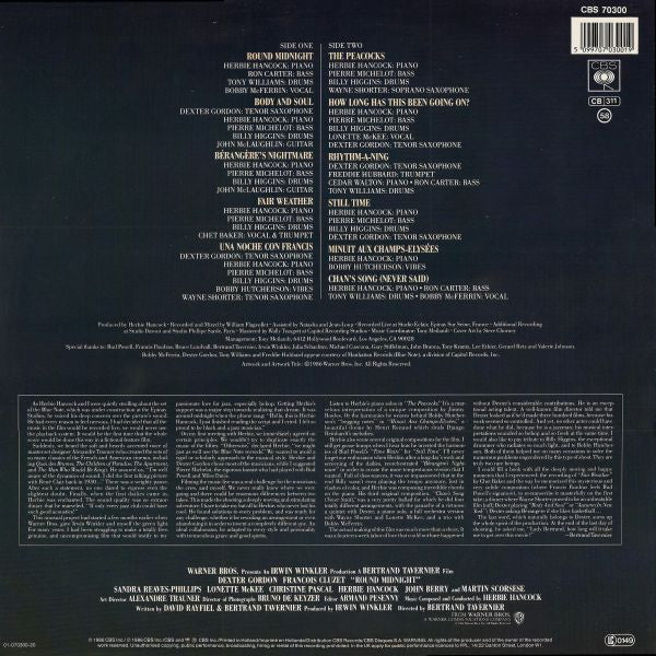 Herbie Hancock : Round Midnight (Original Motion Picture Soundtrack) (LP, Album, 311)