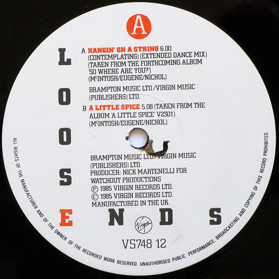 Loose Ends : Hangin' On A String (Contemplating) (Extended Dance Mix) (12")