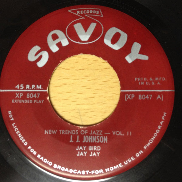J.J. Johnson : New Trends Of Jazz - Vol. 11 (7", EP)