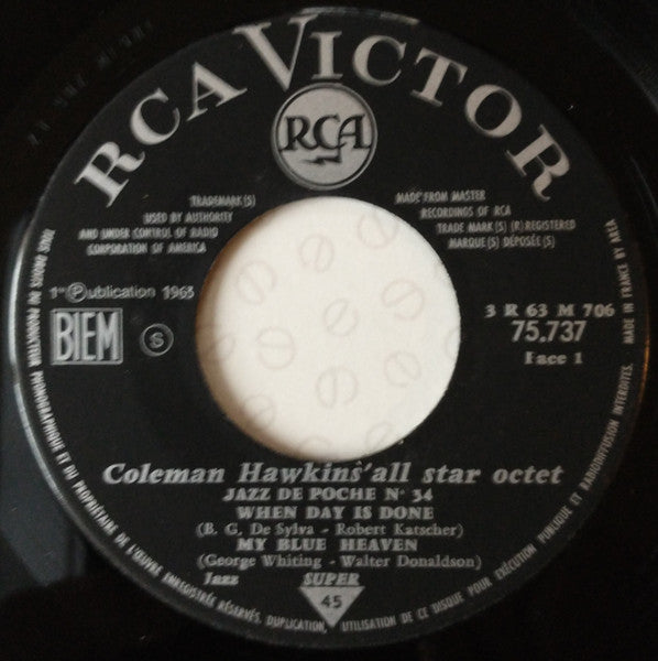 Coleman Hawkins' All Star Octet : Jazz De Poche N° 35 (7", EP)