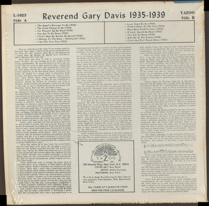 Rev. Gary Davis : 1935-1949 (LP, Comp, RE)
