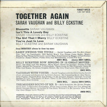 Sarah Vaughan And Billy Eckstine : Together Again (7", EP, Mono)