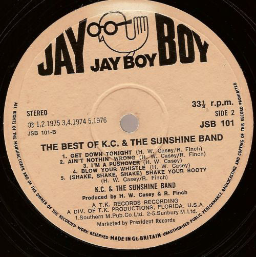 KC & The Sunshine Band : The Best Of KC And The Sunshine Band (LP, Comp)