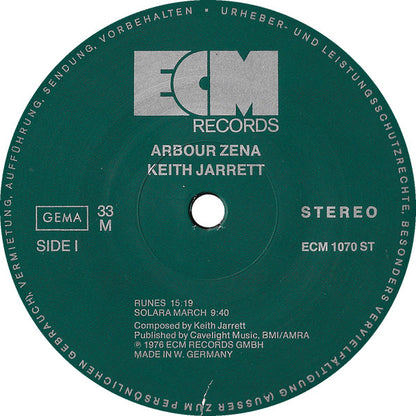 Keith Jarrett : Arbour Zena (LP, Album)