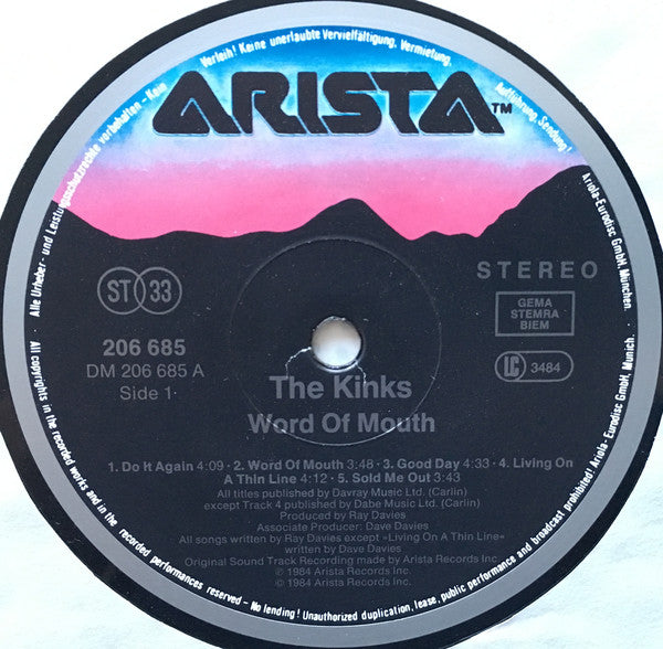 The Kinks : Word Of Mouth (LP, Album)