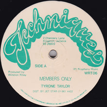 Tyrone Taylor / Vic Taylor : Members Only / Let Me Rock You Tonight (12")