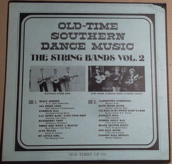 Various : Old Time Southern Dance Music : The String Bands Vol 2 (LP, Comp)