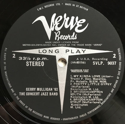 Gerry Mulligan & The Concert Jazz Band : Gerry Mulligan '63 (LP, Album)