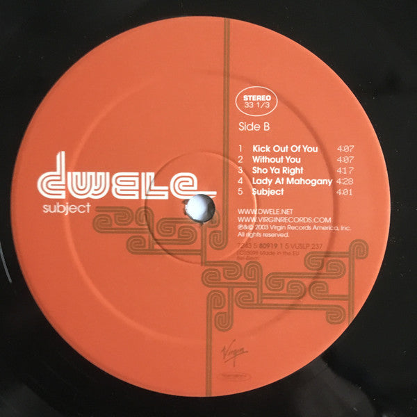 Dwele : Subject (LP, Album)