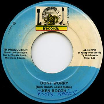 Ken Boothe : Dont Worry (7")