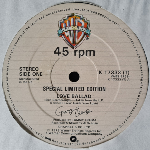 George Benson : Love Ballad (12", Ltd)