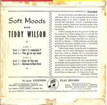 Teddy Wilson : Soft Moods With Teddy Wilson (7", EP)