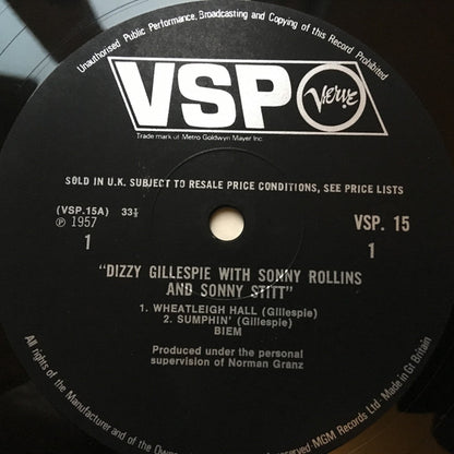 Dizzy Gillespie, Sonny Rollins & Sonny Stitt : Dizzy Gillespie With Sonny Rollins And Sonny Stitt (2xLP, Comp)