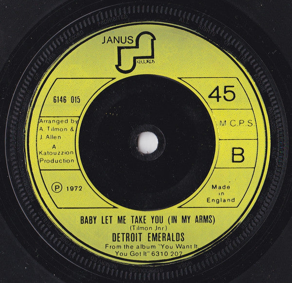 Detroit Emeralds : Do Me Right (7", Inj)