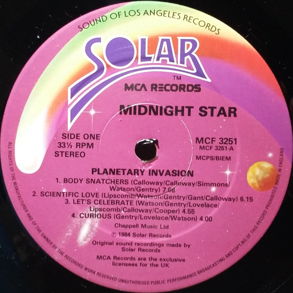 Midnight Star : Planetary Invasion (LP, Album)