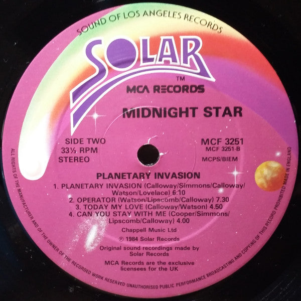 Midnight Star : Planetary Invasion (LP, Album)