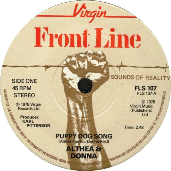 Althea & Donna : Puppy Dog Song (7", Single)