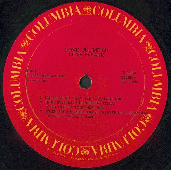Love Unlimited : Love Is Back (LP, Album)