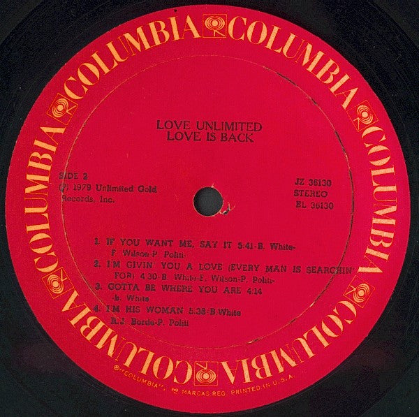 Love Unlimited : Love Is Back (LP, Album)
