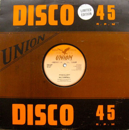Bill Campbell (3) : Boogie All Night / No Where To Run (12", Ltd)