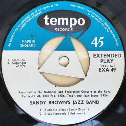 Sandy Brown's Jazz Band : Black Six Blues (7", EP)