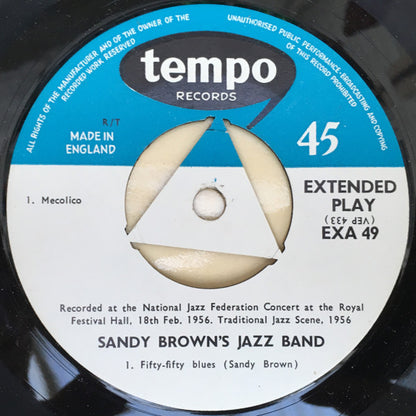 Sandy Brown's Jazz Band : Black Six Blues (7", EP)