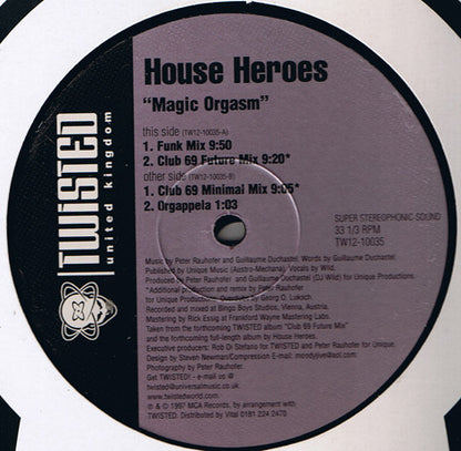 House Heroes : Magic Orgasm (12")