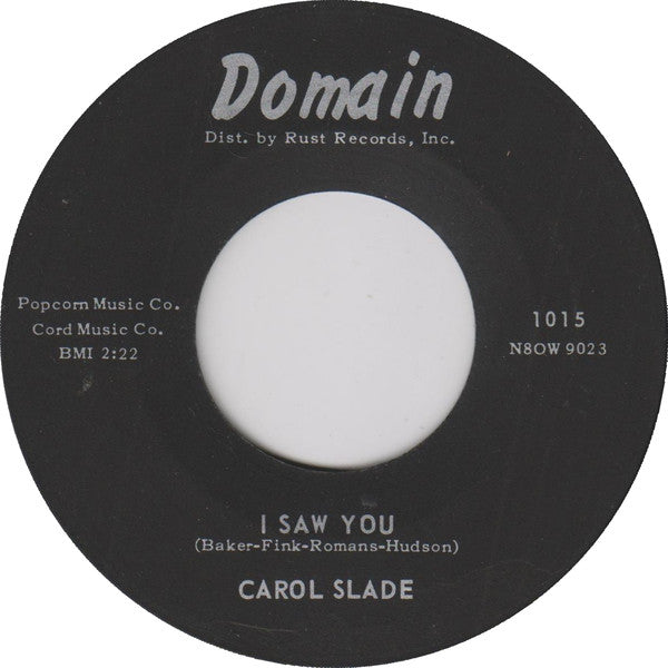 Carol Slade : I Wanna Know Right Now (7", Single)
