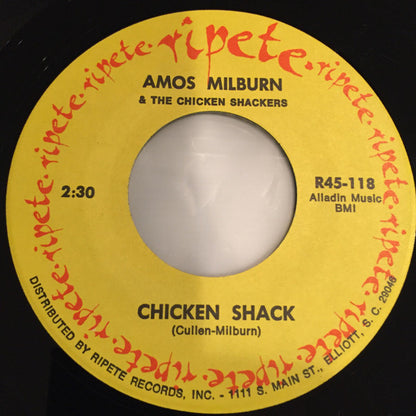 Amos Milburn & The Chicken Shackers* : One Scotch One Bourbon One Beer / Chicken Shack (7", Single, RE)