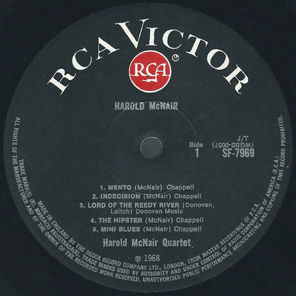 Harold McNair Quartet : Harold McNair (LP, Album)